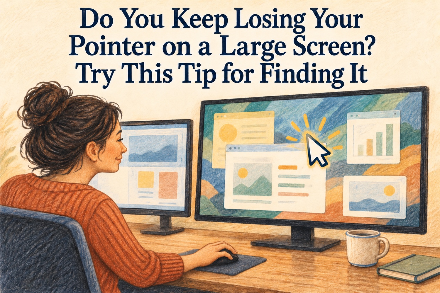 Do You Keep Losing Your Pointer on a Large Screen? Try This Tip for Finding It