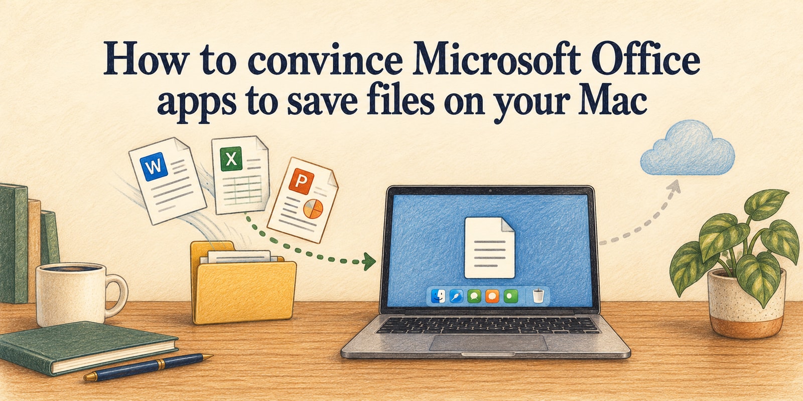 How to convince Microsoft Office apps to save files on your Mac