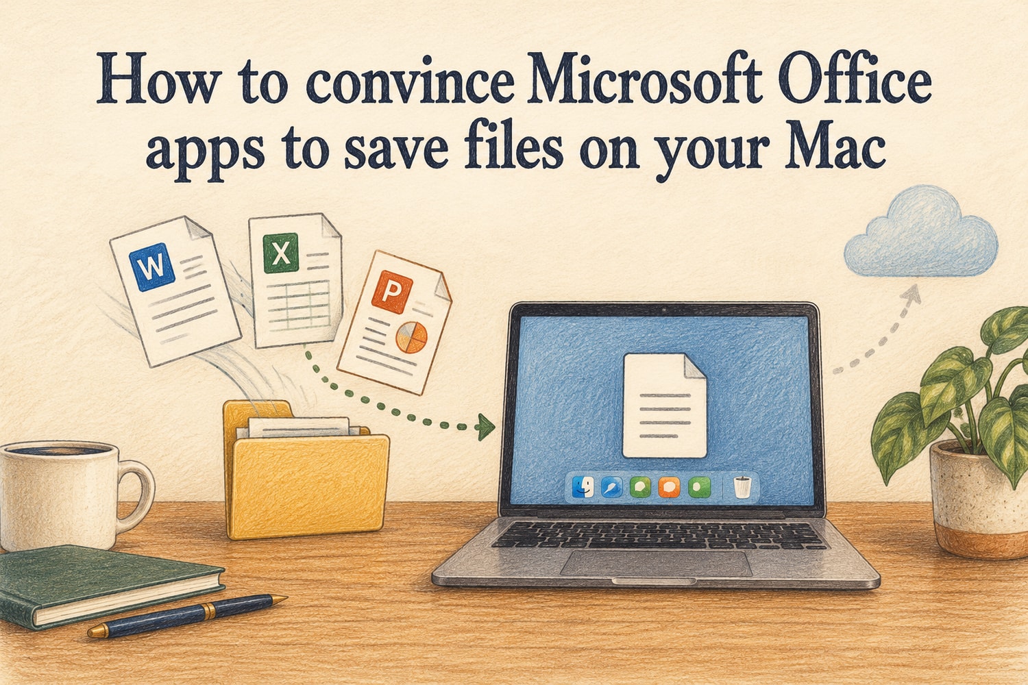How to convince Microsoft Office apps to save files on your Mac