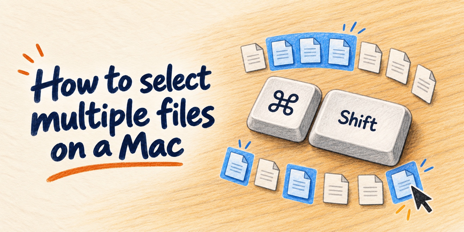 How to select multiple files on a Mac