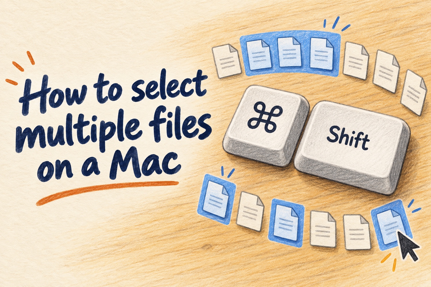 How to select multiple files on a Mac