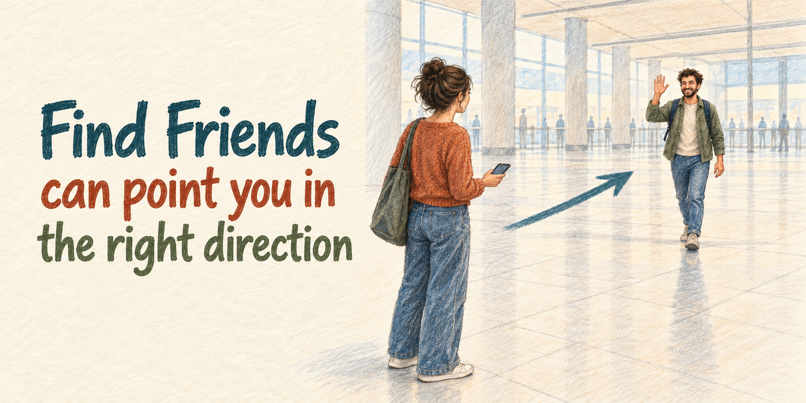 Find Friends can point you in the right direction
