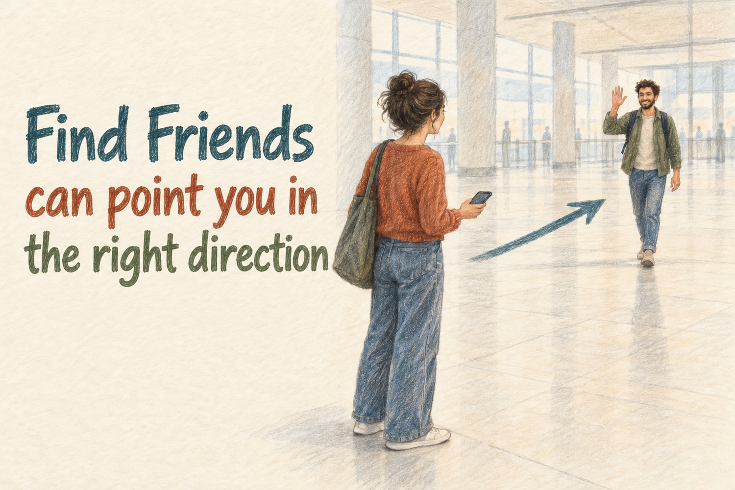 Find Friends can point you in the right direction