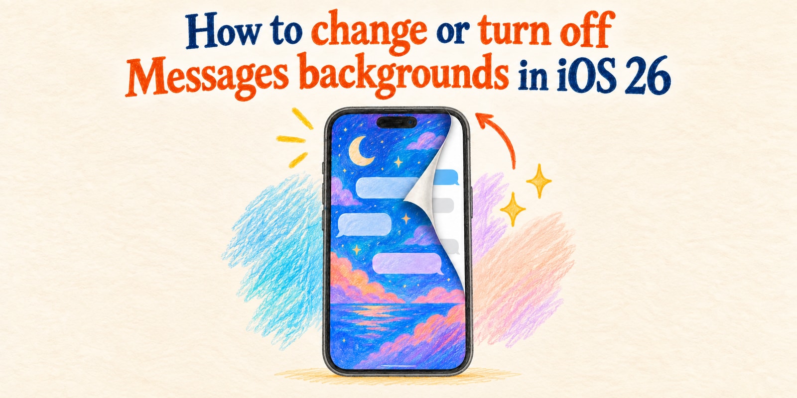 How to change or turn off Messages backgrounds in iOS 26
