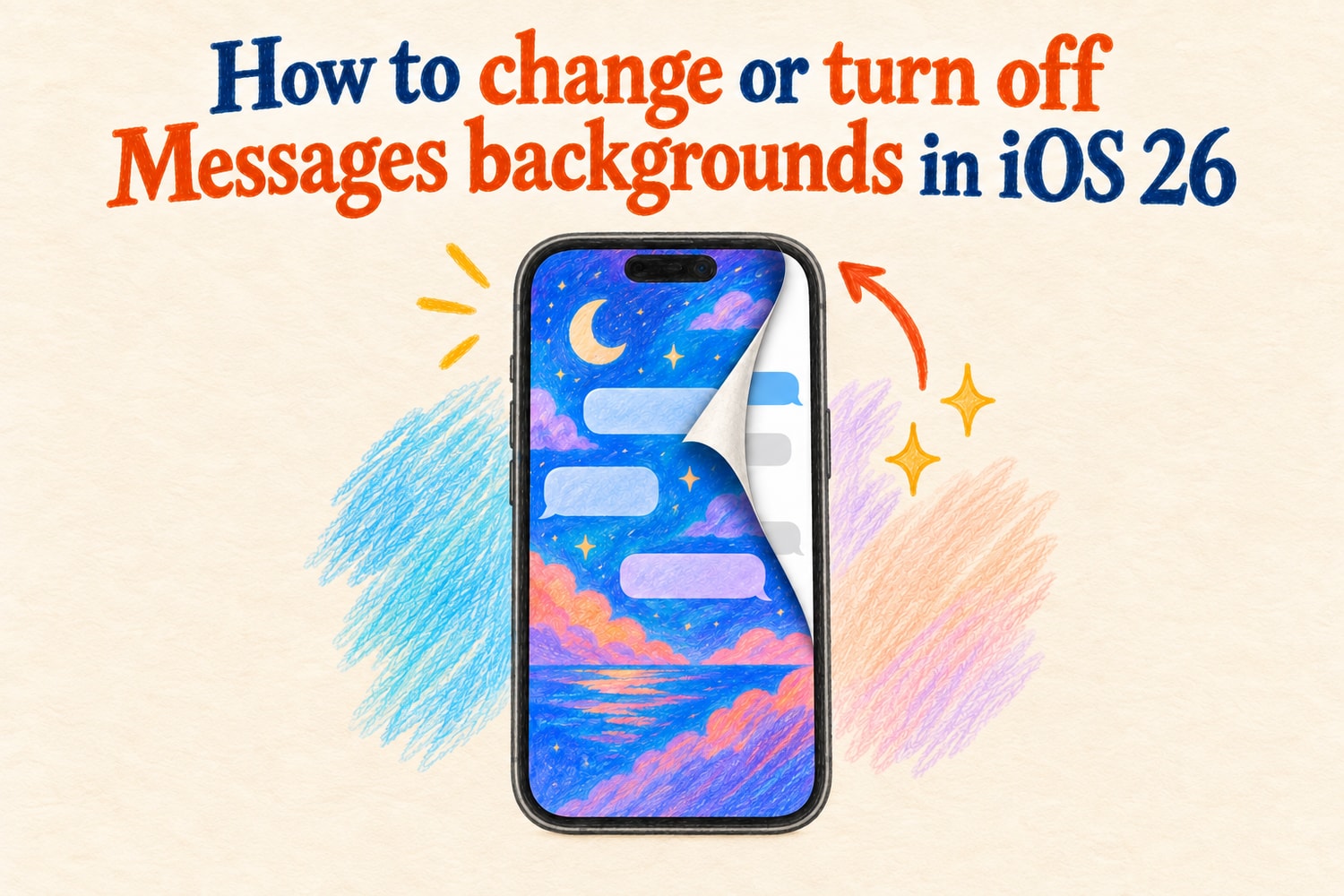 How to change or turn off Messages backgrounds in iOS 26