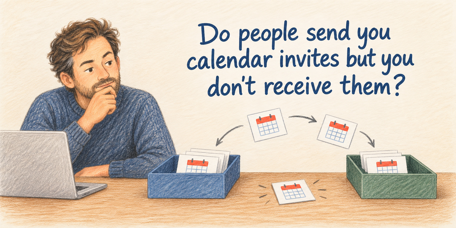 Do people send you calendar invites but you don't receive them?