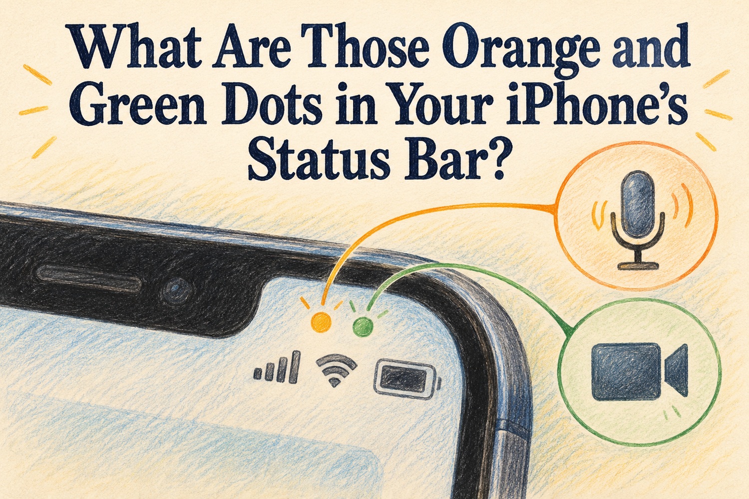 What Are Those Orange and Green Dots in Your iPhone’s Status Bar?