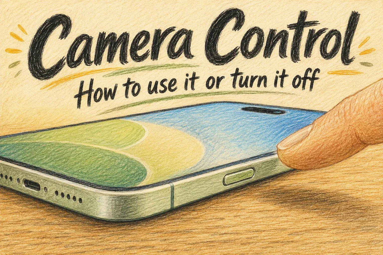 Apple device screenshot showing Camera Control How to use it or turn it off