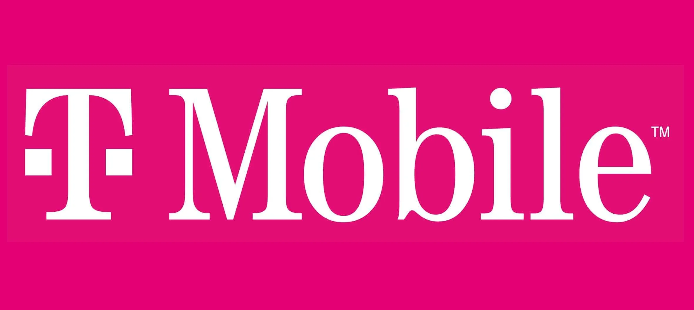 White T-Mobile wordmark on a magenta background