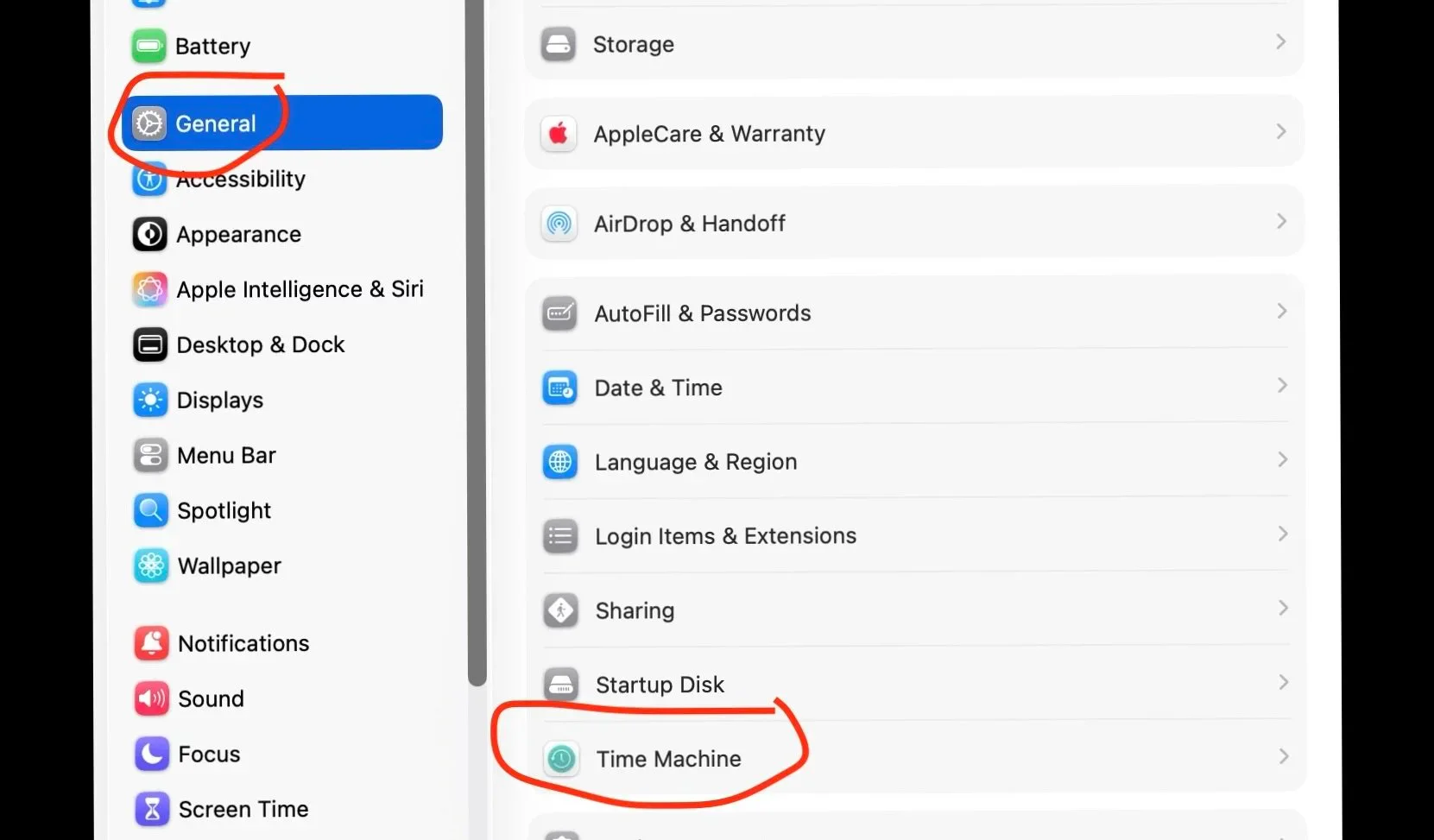 Mac screenshot showing Battery accessibility Appearance