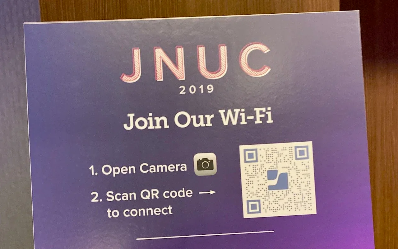 screenshot showing JNUC Join Our Wi-Fi 1. Open Camera