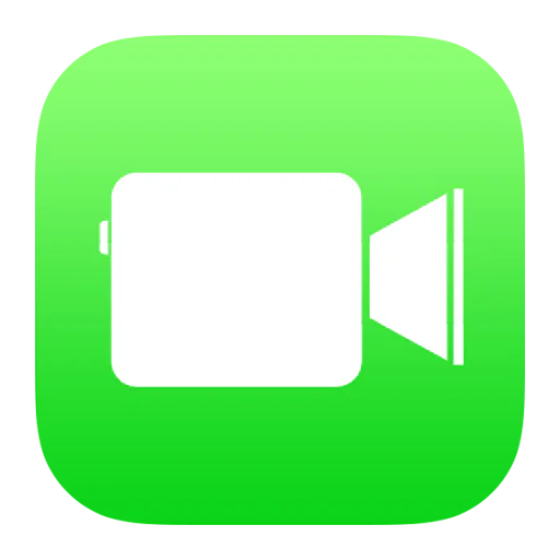 Green FaceTime app icon with a white video camera