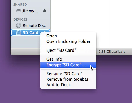 screenshot showing SHARED - Jimmy... # DEVICES