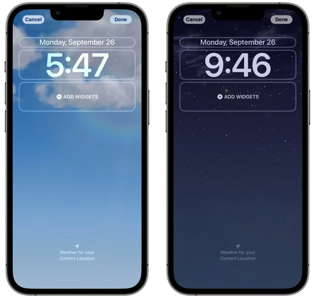 Two Astronomy Lock Screens showing different views of Earth