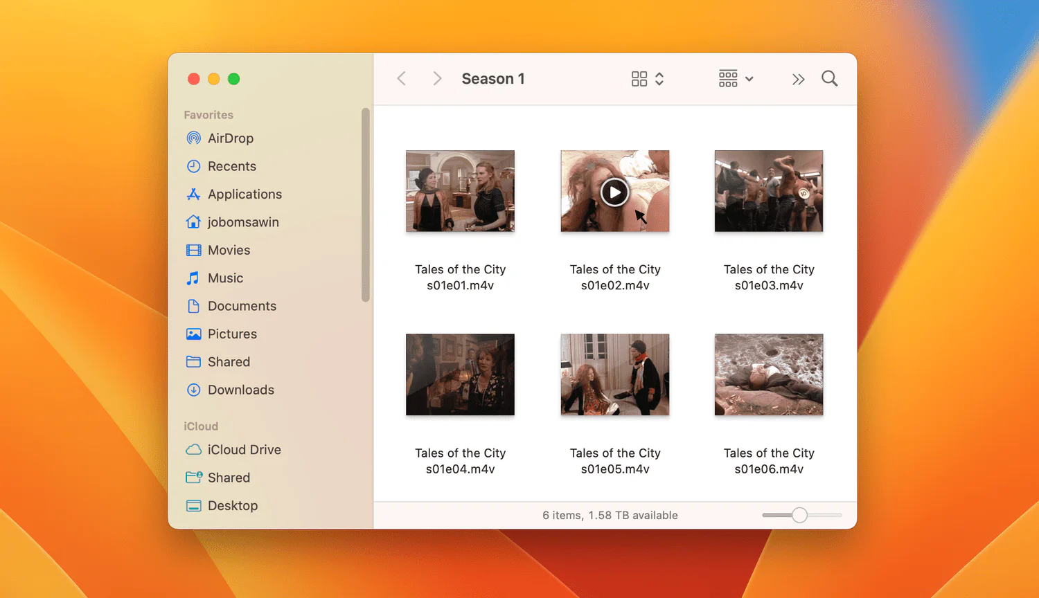 Finder showing video thumbnails after their play buttons have been disabled