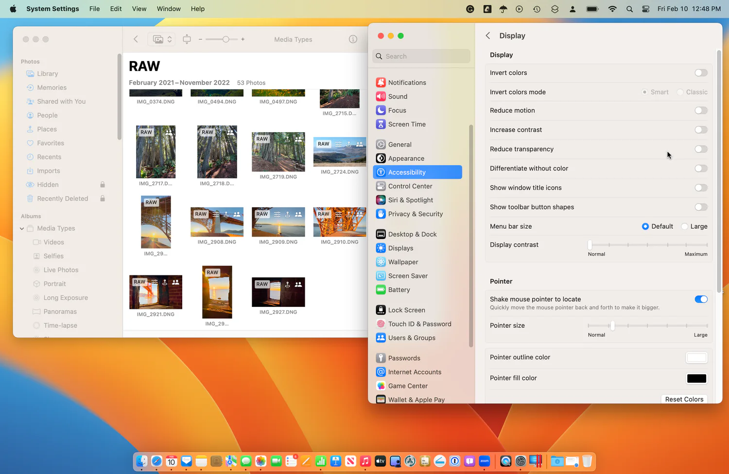 A Mac screenshot showing regular contrast.