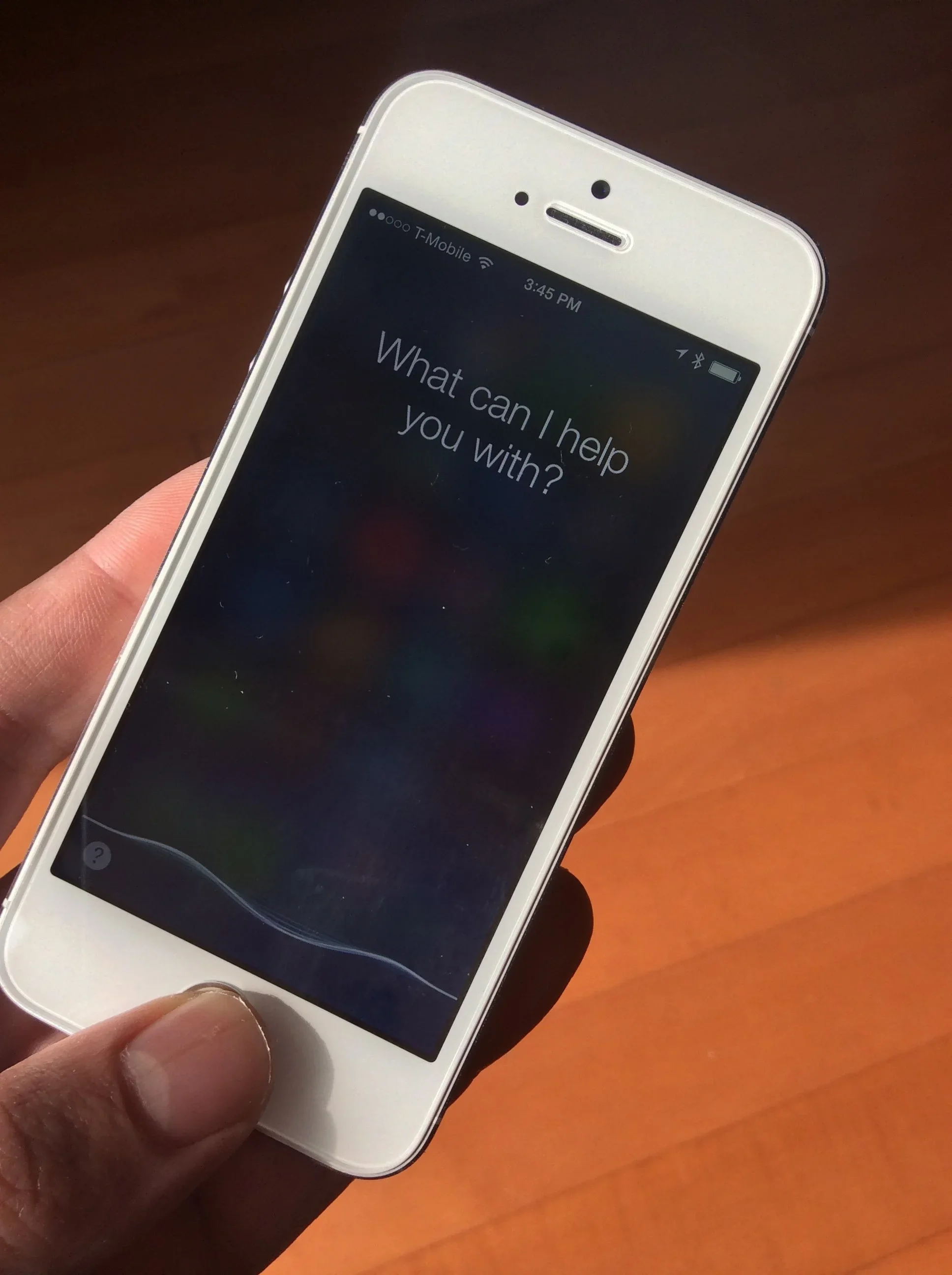 An iPhone displaying Siri after a spoken request