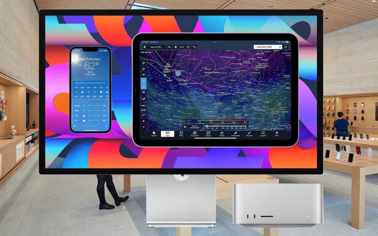 Apple device screenshot showing KAUS SFO GRAY 9:00 AM POT San Francisco