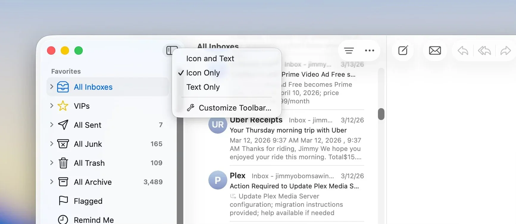 Right click (or control-click) the bar and choose “Customize Toolbar”