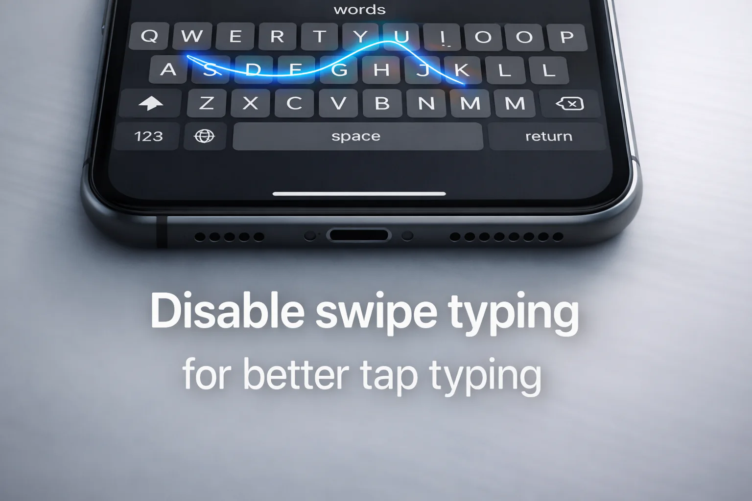 Apple device screenshot showing words KLL