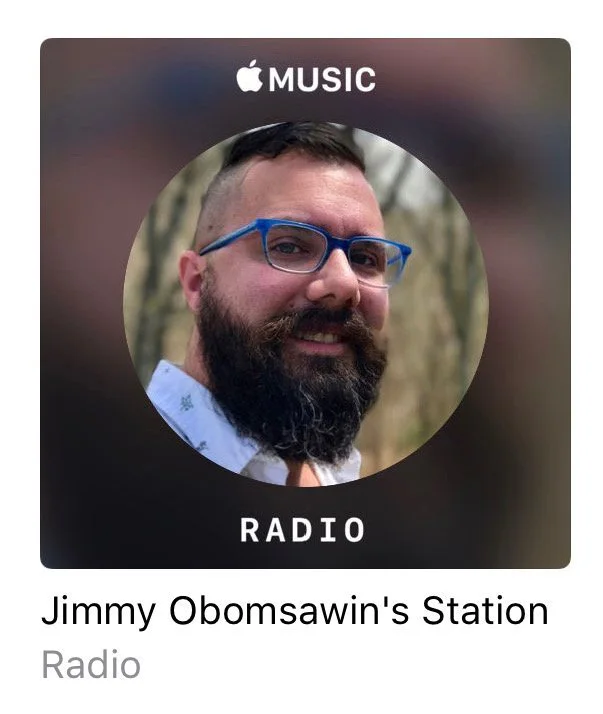 Apple Music Radio screen for Jimmy Obomsawin's personal station