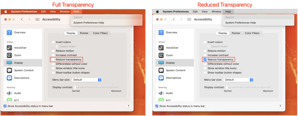 Mac screenshot showing System Preferences Overview VoiceOver
