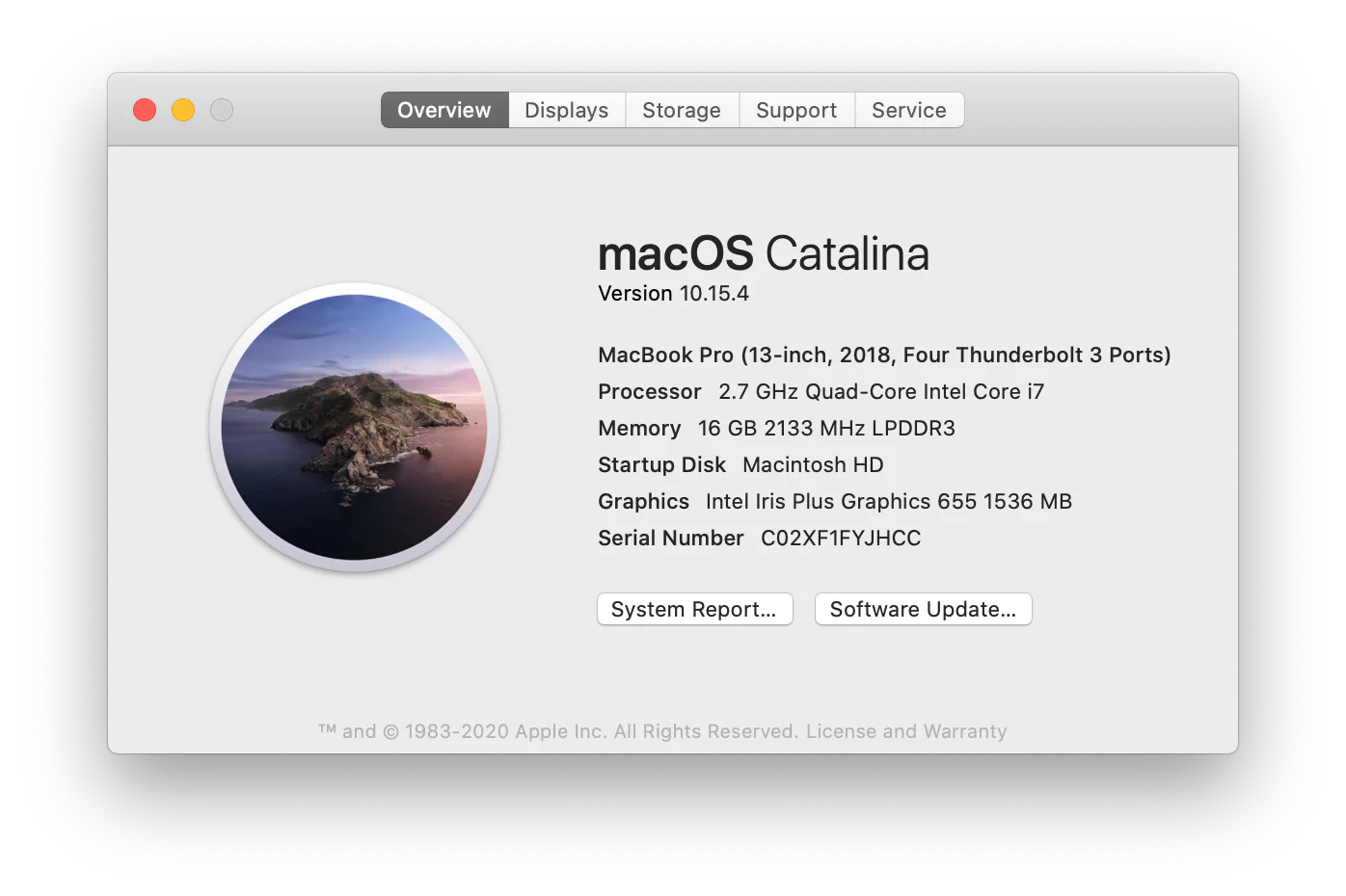 The About This Mac window on a Mac, showing the model name and macOS version number