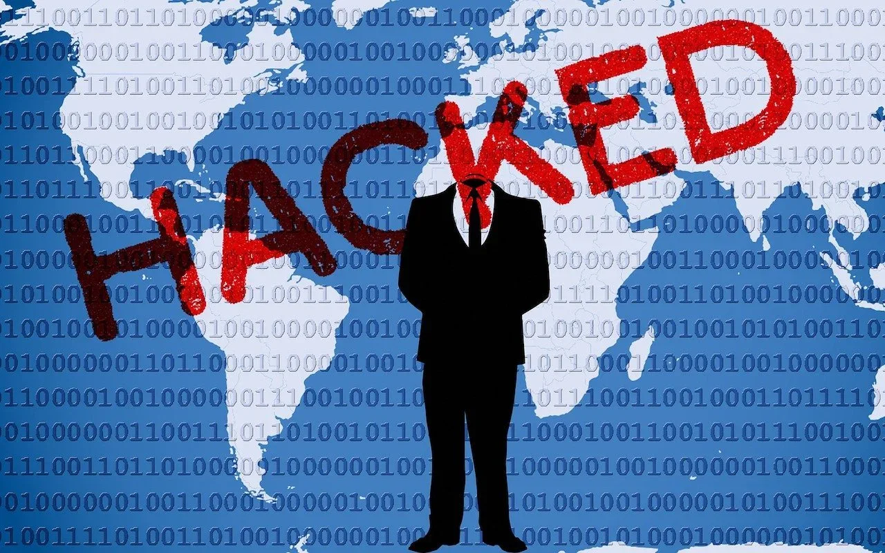 screenshot showing HACKED