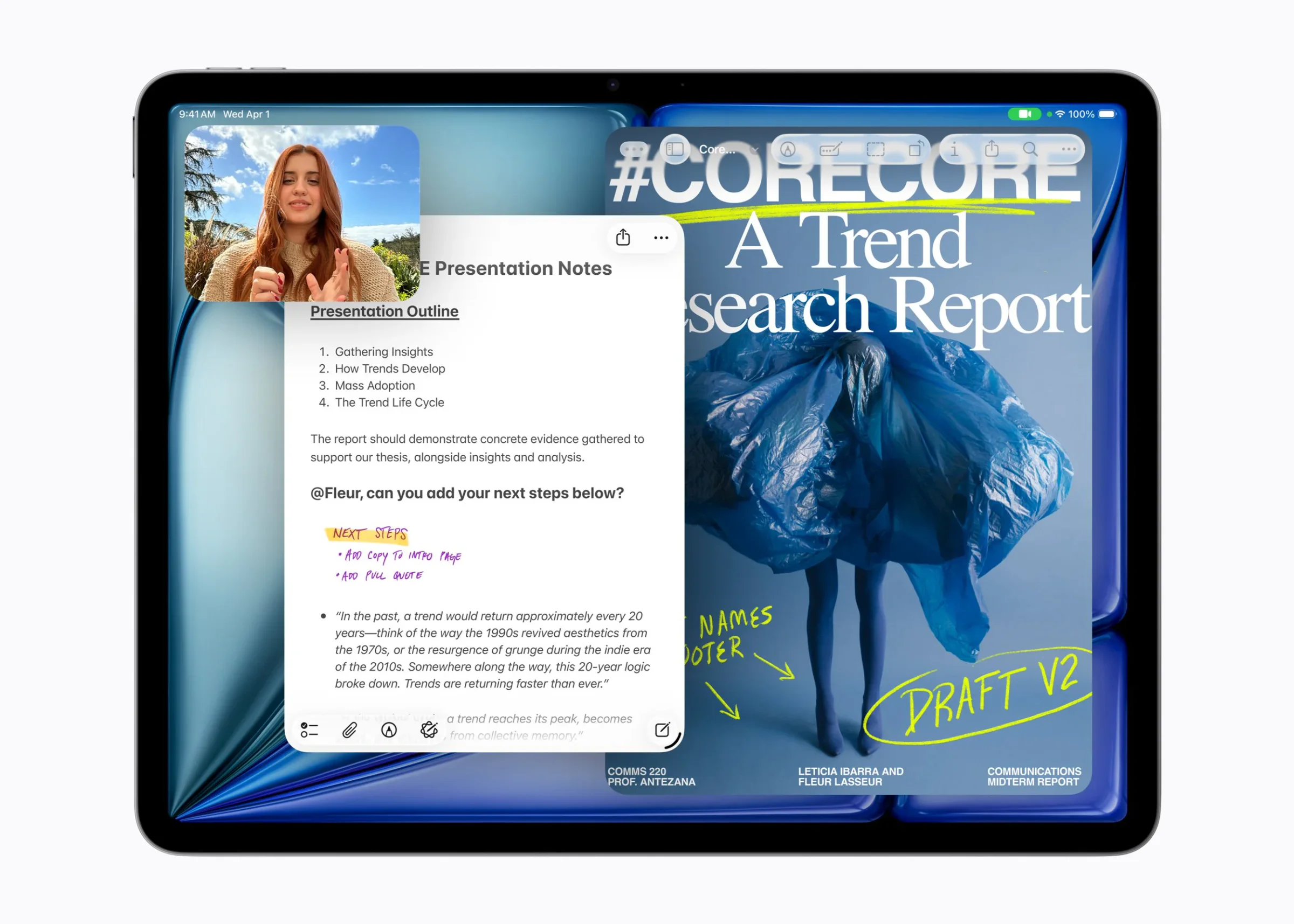 A stock image of the iPad Air screen