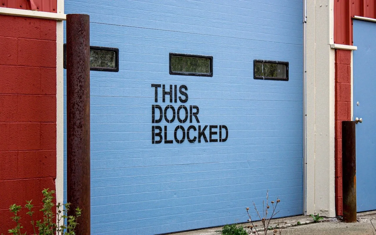 screenshot showing THIS DOOR BLOCKED