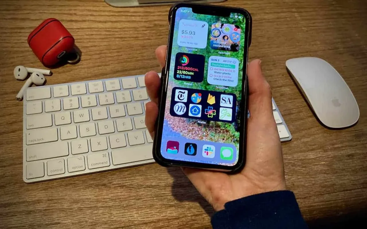 Apple device screenshot showing 313/600CAL 22/60MIN 8/12HRS