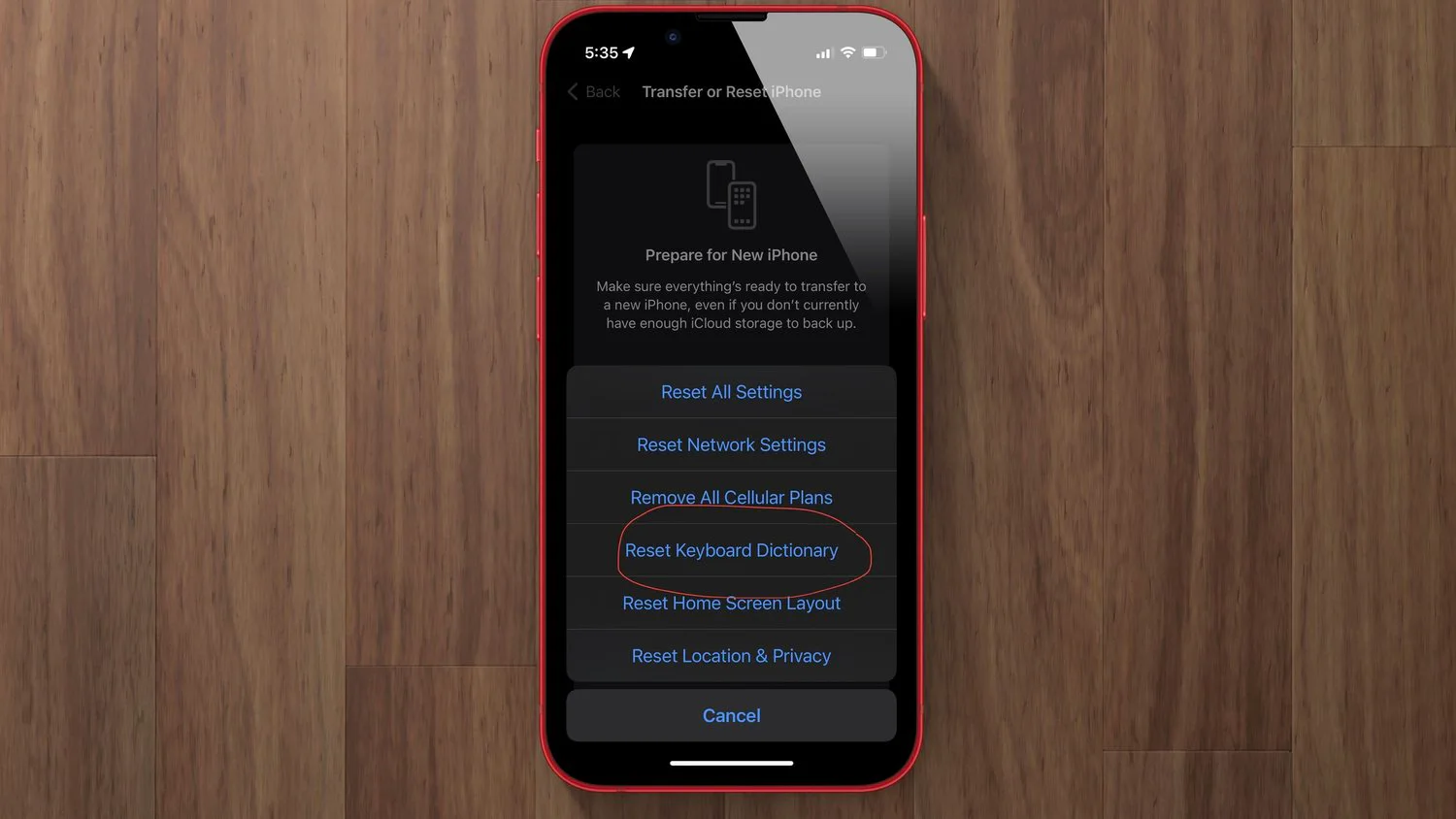 Wacky Autocorrect? Reset your keyboard dictionary