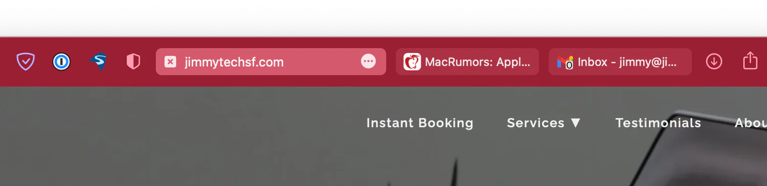 Save Mac screen space with Safari's compact tabs