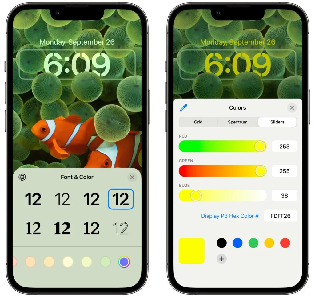 Photo Shuffle Lock Screens with frequency and color controls