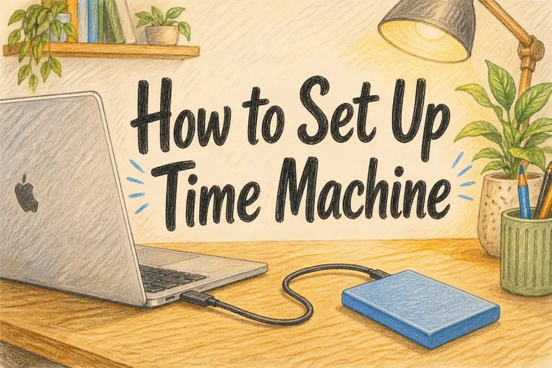 Mac screenshot showing How to Set Up Time Machine