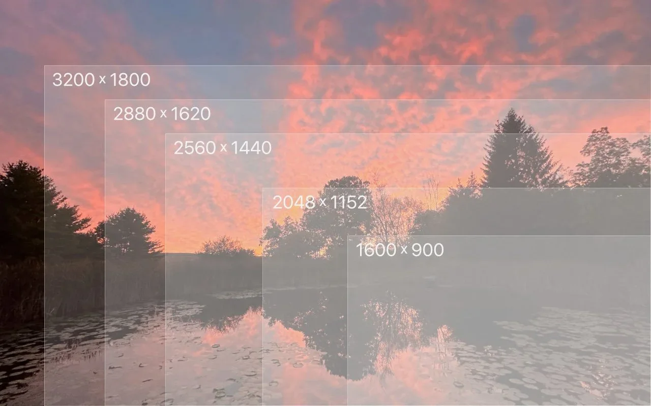 screenshot showing tips for working with mac display resolutions